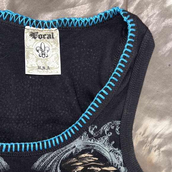 Vintage Handmade Y2k Bedazzled Cross Tank Top - Picture 3 of 3